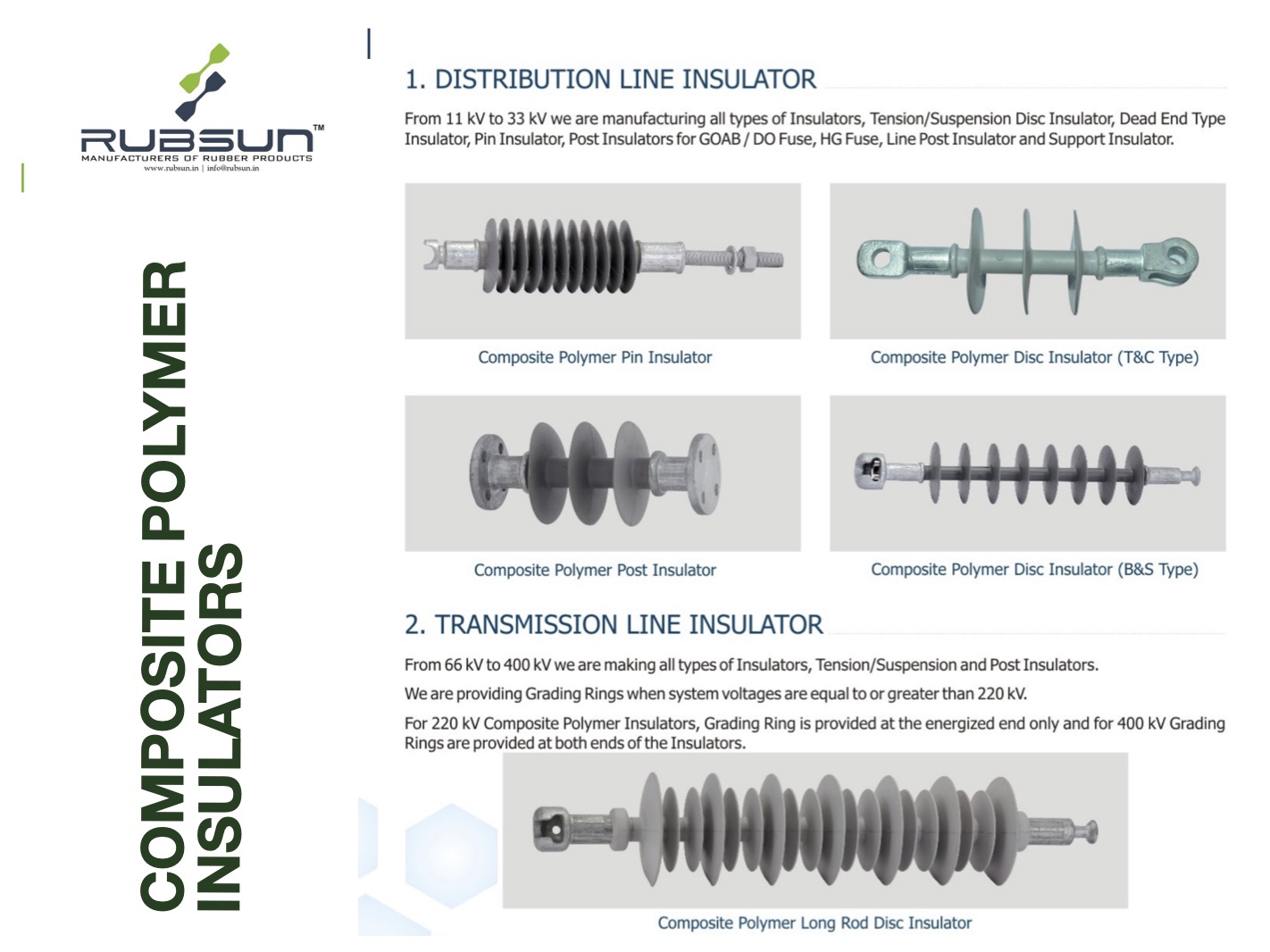 SILICONE INSULATORS